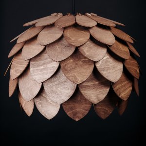 Деревянный подвесной светильник кедровая шишка, палисандр «Сетри»