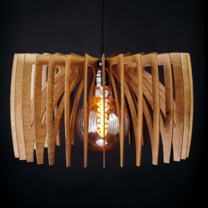 Подвесной светильник деревянные рёбра орех «Солу»