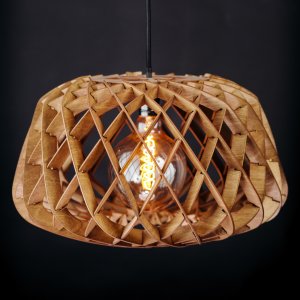 Деревянный подвесной светильник орех «Нэст»