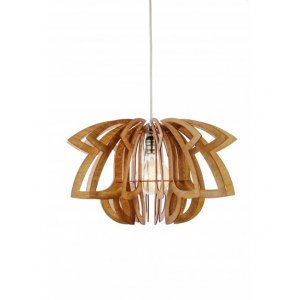 Деревянный подвесной светильник «Лилия»