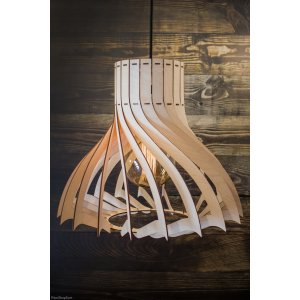 Деревянный подвесной светильник 47см берёза «Санлайт»
