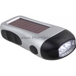 светодиодный ручной фонарь с солнечной батареей 31910 FLASHLIGHT
