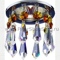 Встраиваемый светильник с хрустальными подвесками 369264 DROP