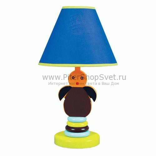 Детская настольная лампа с синим абажуром 365032901 улыбка от производителя MW-Light